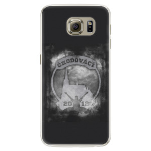 Silikonové pouzdro - Škodovácí - Dark logo na mobil Samsung Galaxy S6 Edge